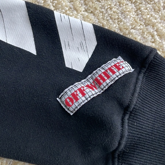Off-White 2013 Seeing Things Mens M Black/White Hoodie Italian Arrow Sweatshirt - Picture 3 of 15
